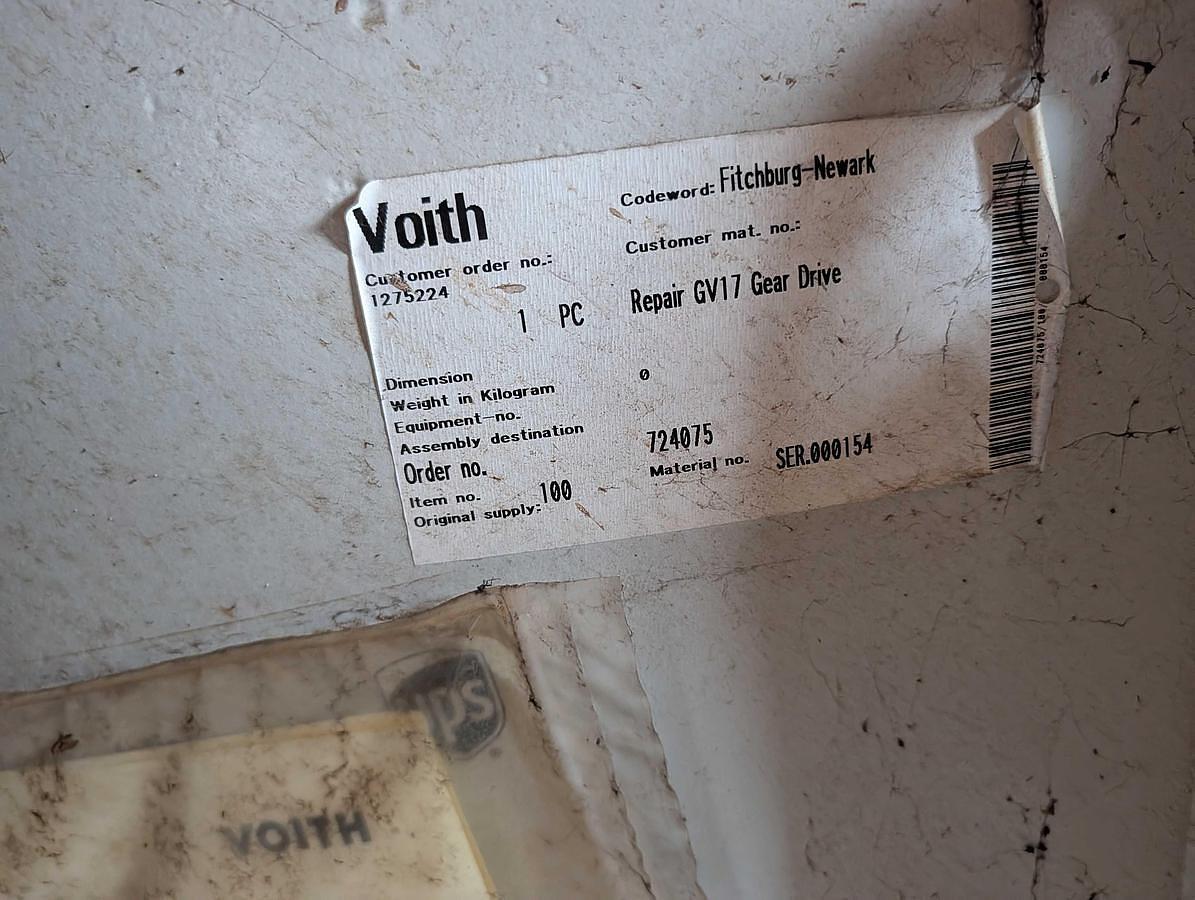 Used VOITH PULPER DRIVE MODEL GV-17 / GV17 5.267:1 RATIO REBUILT IN 2020