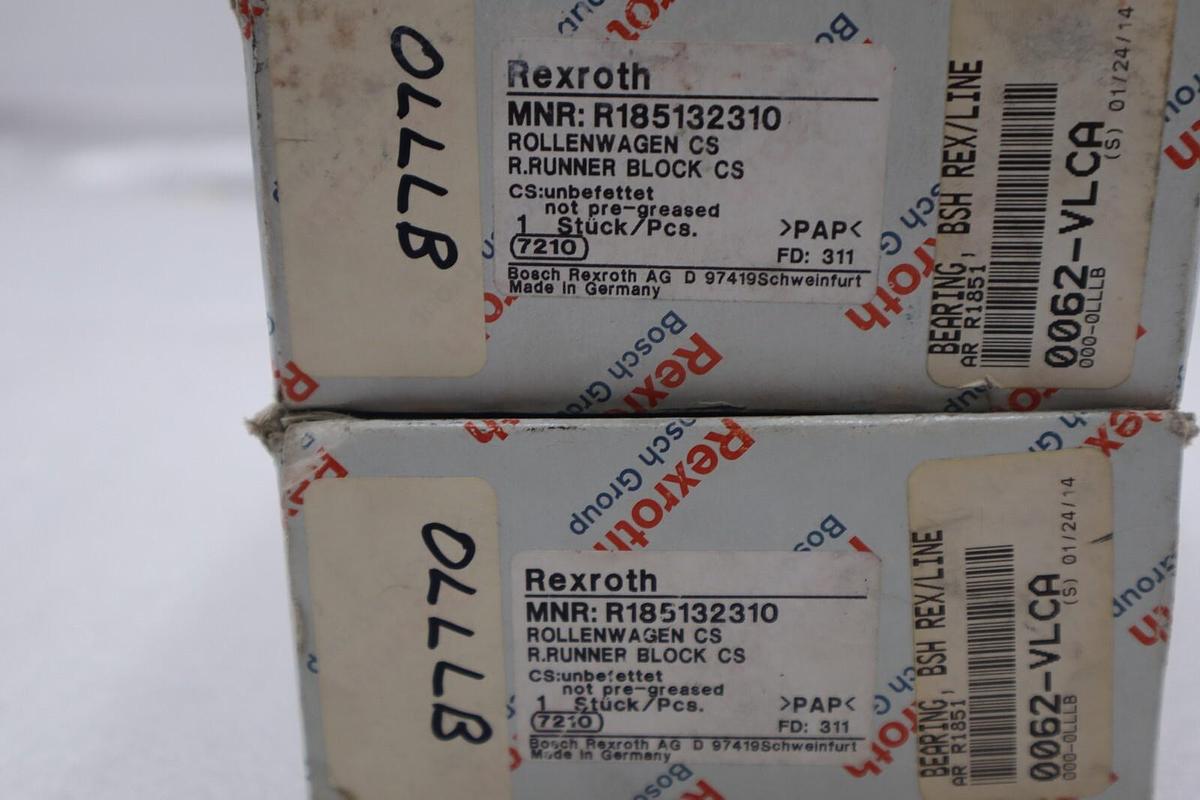 NEW R185132310 Bosch Rexroth Roller Rail Runner Block STOCK K-1520A