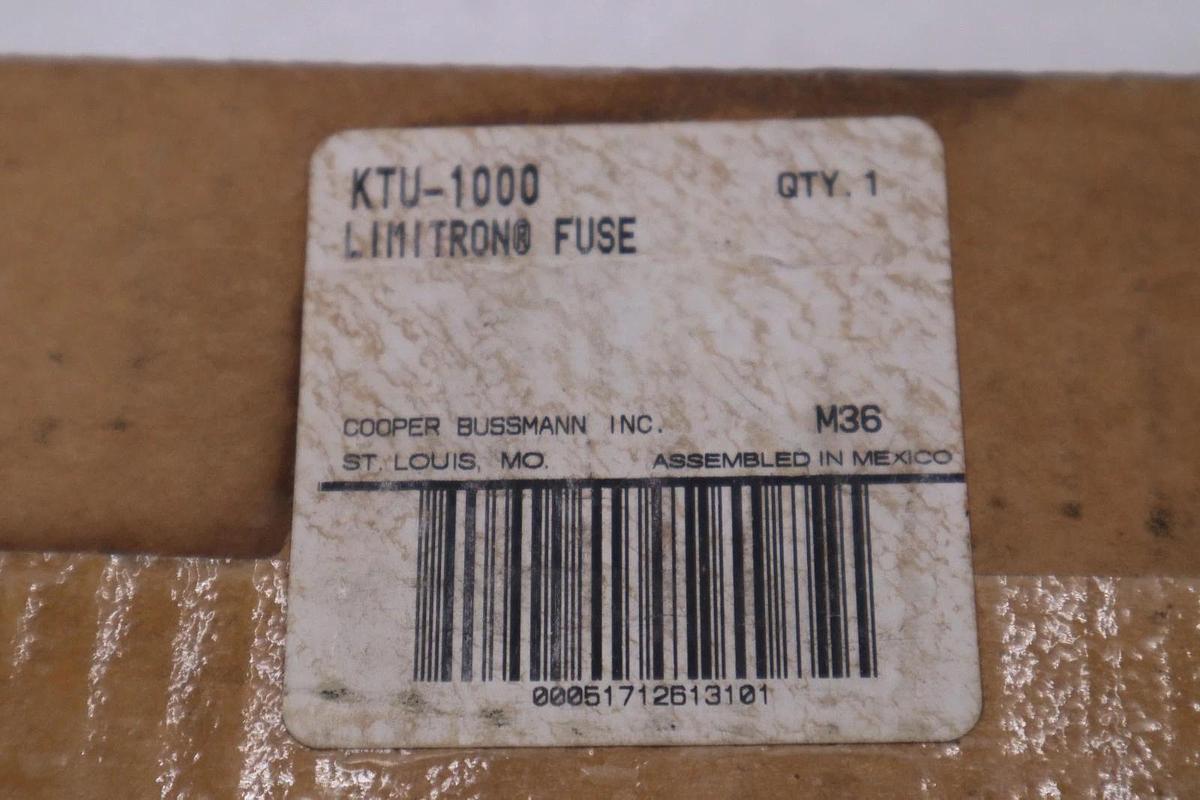 Used Bussmann KTU-1000/ KTU1000 Amp Fuse Class L 600 Vac - STOCK 5805A