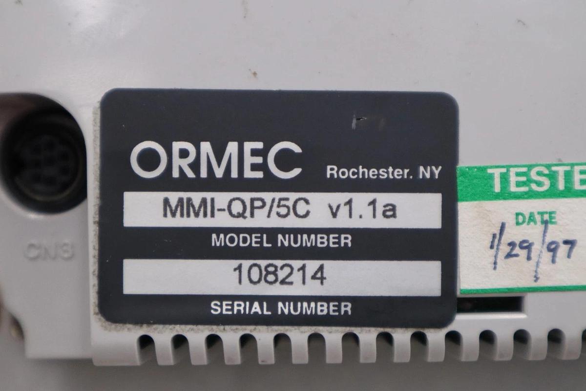 Used ORMEC QUICK PANEL MMI-QP/5C / MMIQP5C STOCK H1725