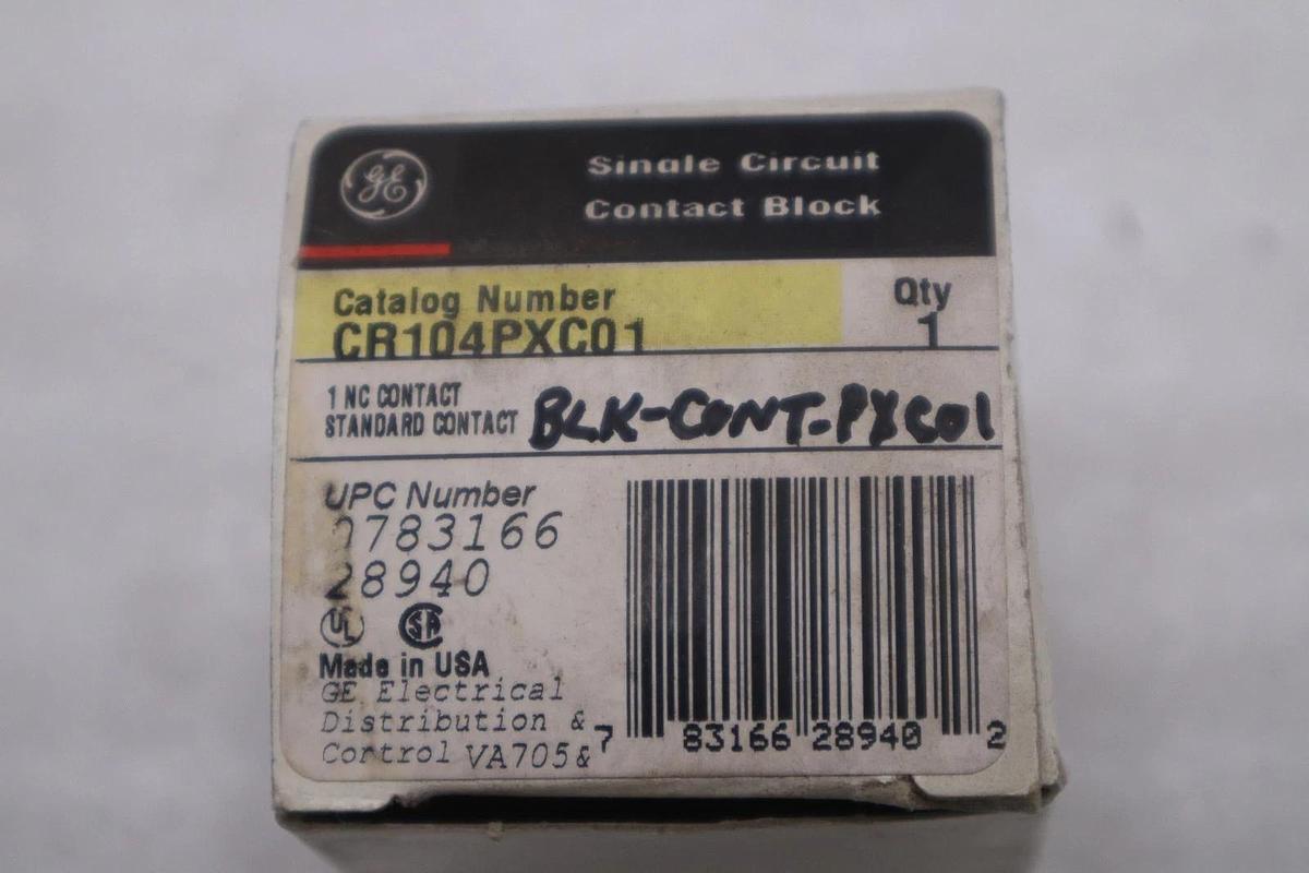 Used GE General Electric CR104PXC01 Contact Block NEW IN BOX STOCK GF-316A 783166289402