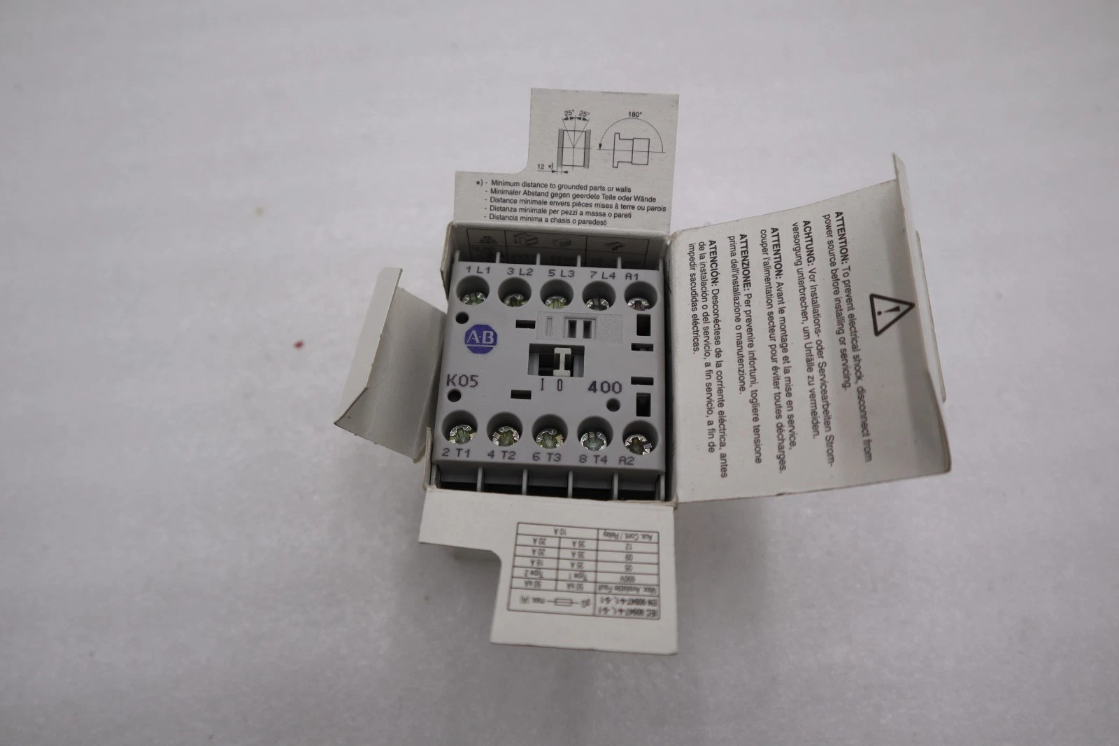 Used ALLEN BRADLEY 100-K05ZJ400 CONTACTOR 24VDC - NEW IN BOX - STOCK H463A