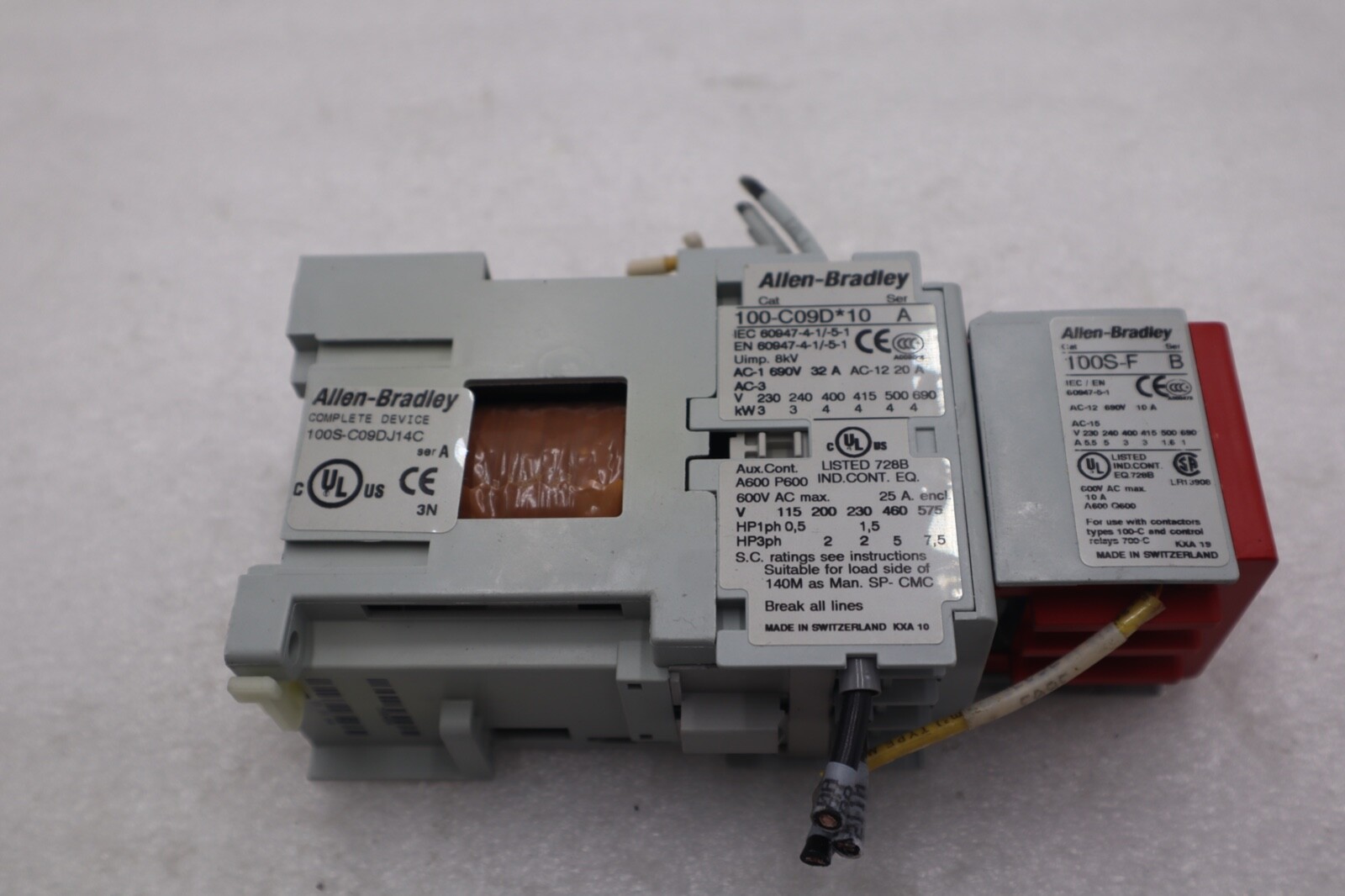 Used Allen-Bradley 100-C09D*10 SERIES A  Control Relay 100S-F Series B #B-1321