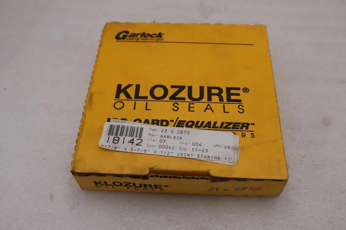 Used Garlock Klozure 25003-2870 23x2870 Split Oil Seal - NEW IN BOX - STOCK GF1095