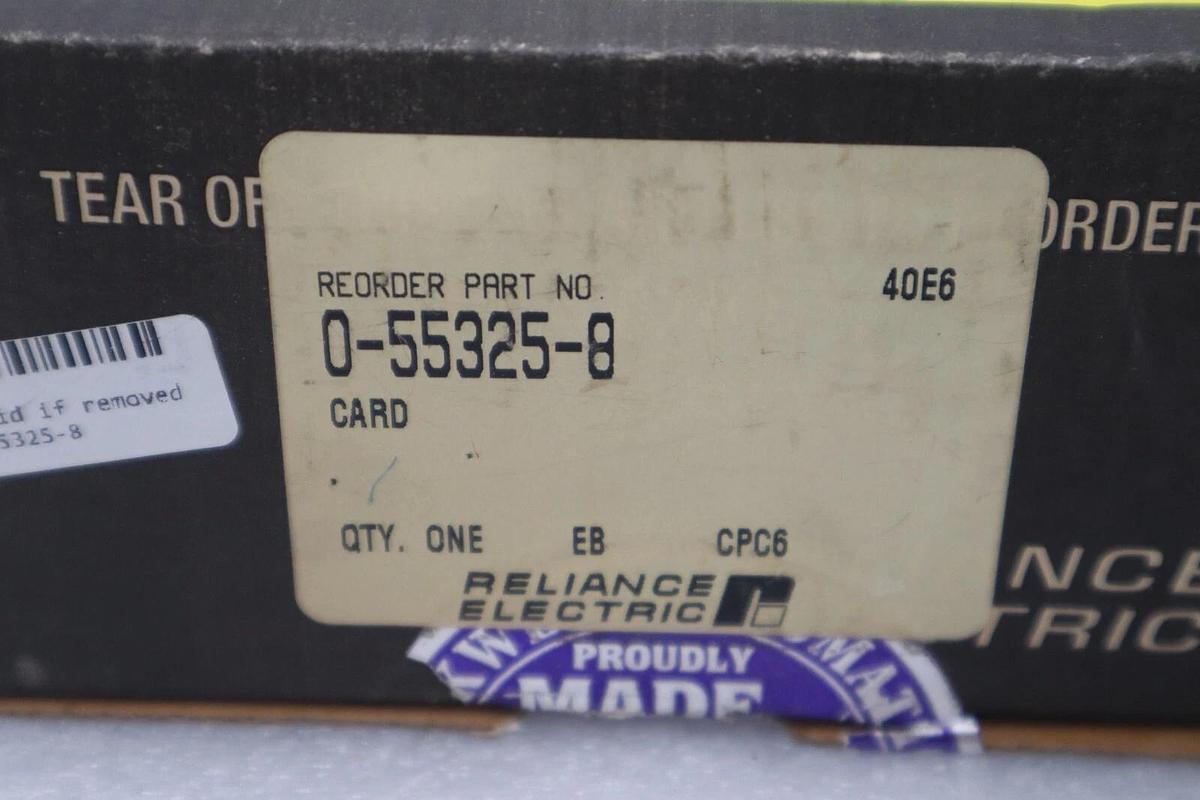 Used NEW Reliance Electric 0-55325-8 Current Voltage Control Board Card STOCK G359A