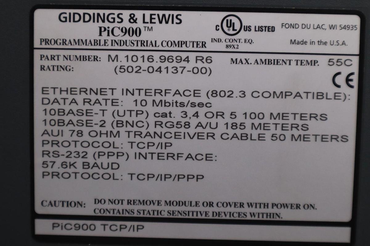 Used GIDDINGS & LEWIS 502-03876-02R5 / 5020387602R5 PIC9000 STOCK GF-2047A