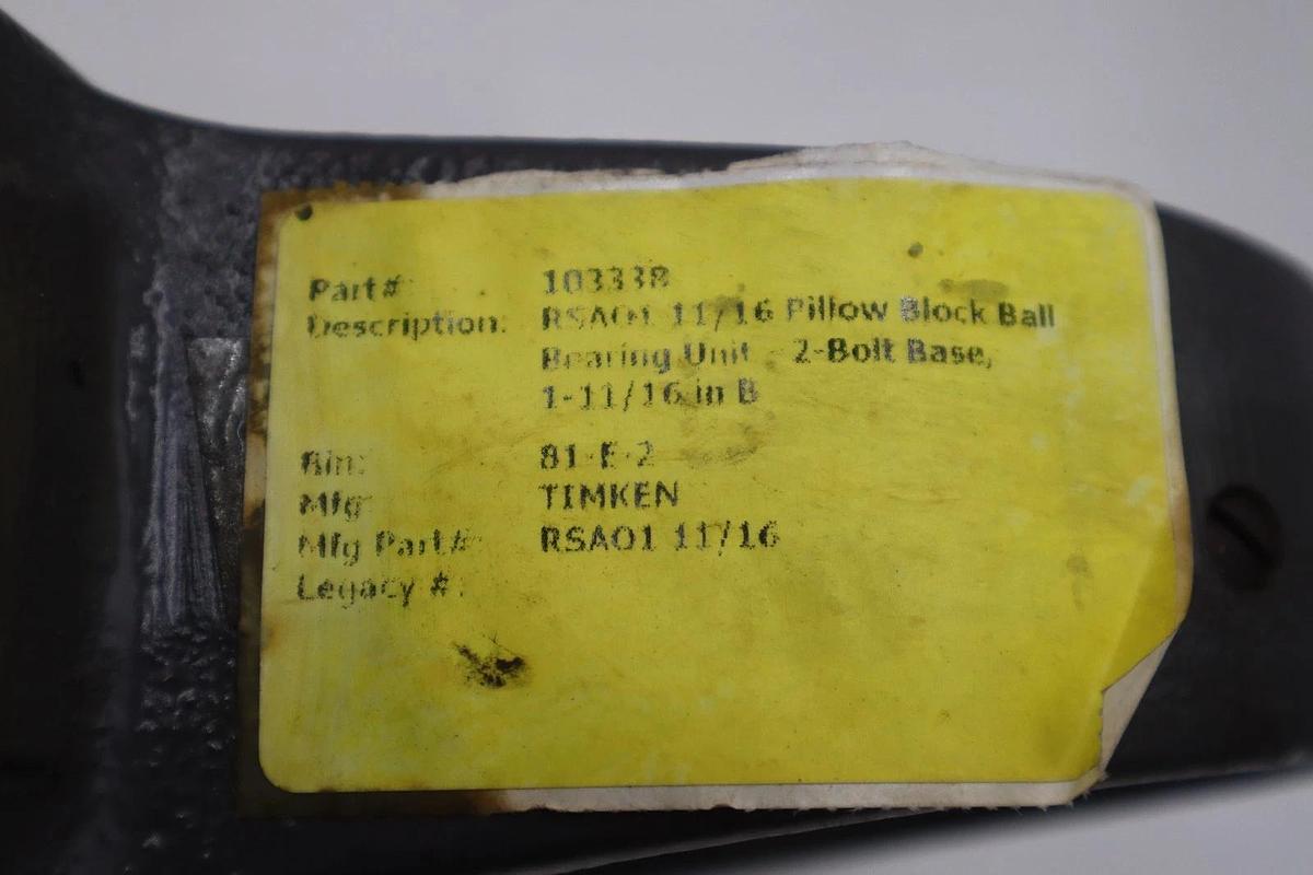 TIMKEN RSAO1 11/16 PILLOW BLOCK BEARING - NEW NO BOX - STOCK CC-40