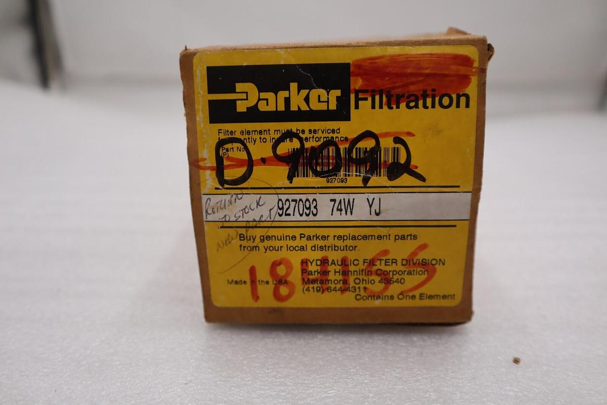 Used NEW OPEN BOX PARKER 927093-74W-YJ/ 92709374WYJ  FILTRATION STOCK H145A