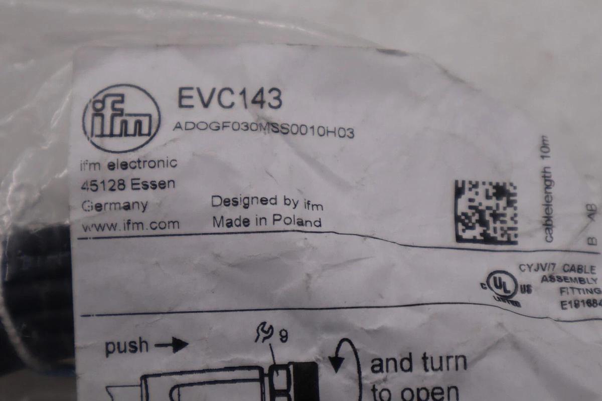 Used IFM EFECTOR EVC143 ADOGF030MSS0010H03 50VAC 3A STOCK L-157A