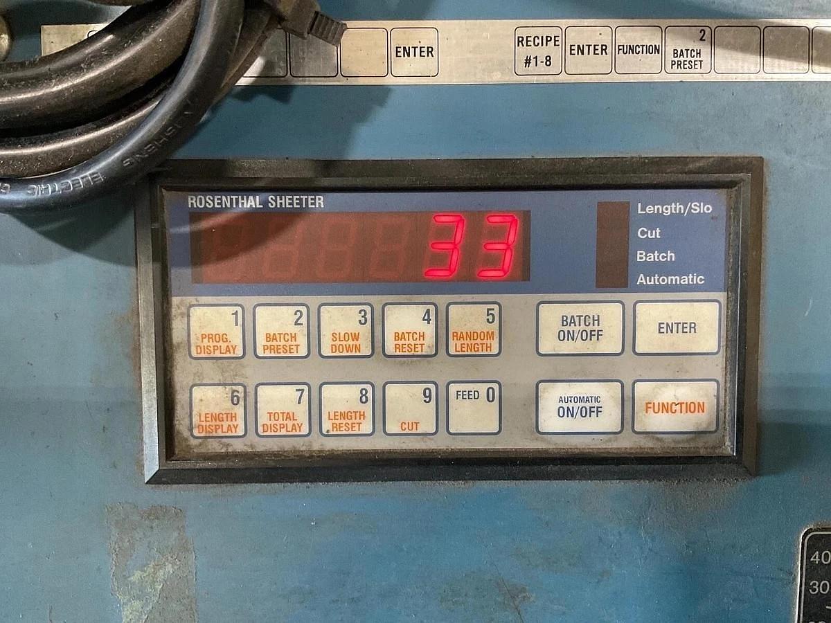 Used 60" WIDE ROSENTHAL SM-60 STRAIGHT KNIFE SHEETER SHEETMASTER