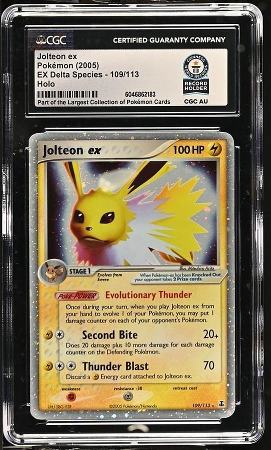 Used Pokemon Jolteon ex EX Delta Species Holo Rare #109 Holo CGC World Record