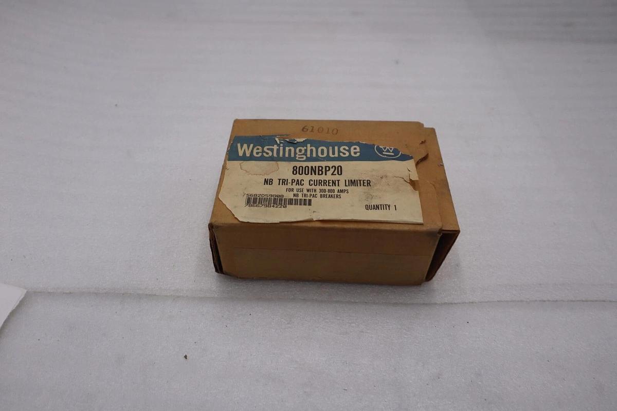 NEW OPEN BOX Westinghouse 800NBP20 NB Tri-Pac Current Limiter STOCK 5659-A