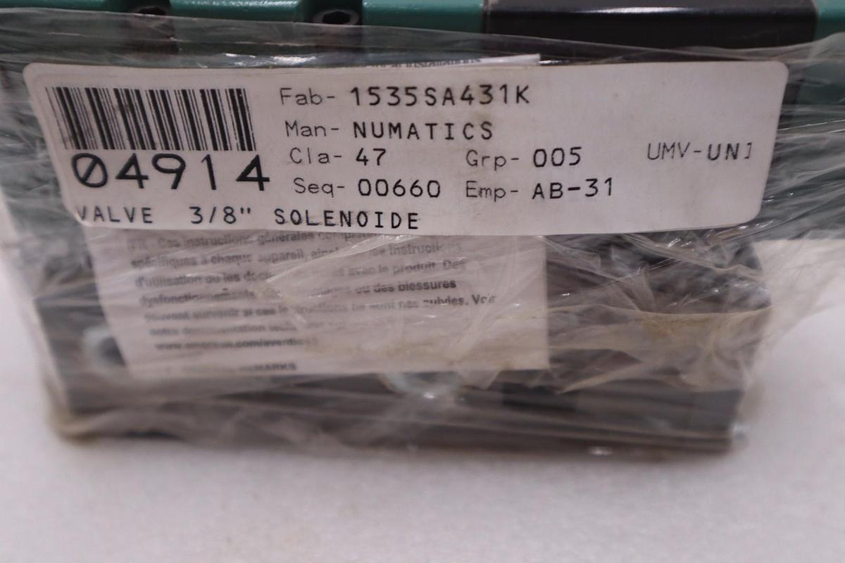 NUMATICS SPRING RETURN 153SA431K000030 SOLENOID VALVE - STOCK GF515A