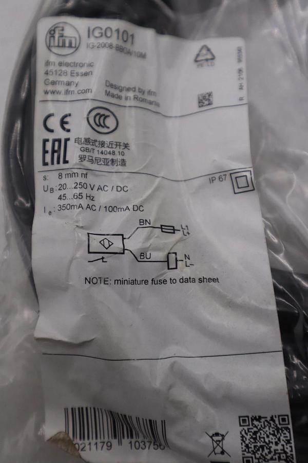 Used NEW IFM Inductive proximity switch IG0101 sensor STK GF566