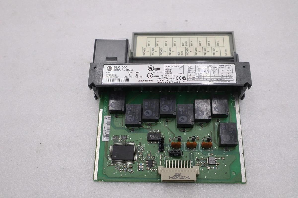 Used Allen Bradley 1746-OX8 SLC 500 PLC Output Module AB 1746OX8 STK 5357