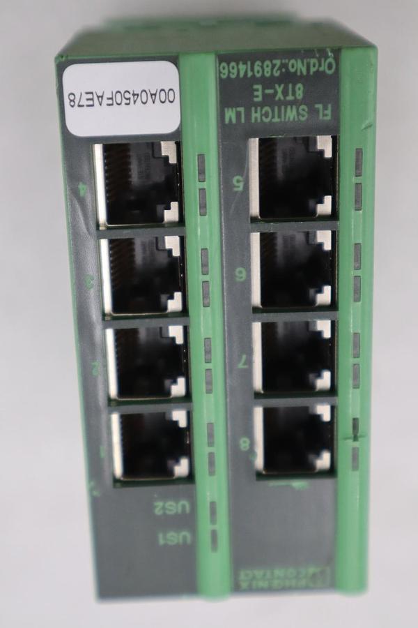 Used PHOENIX CONTACT FL SWITCH LM 8TX-E ETHERNET SWITCH - STOCK GF153A