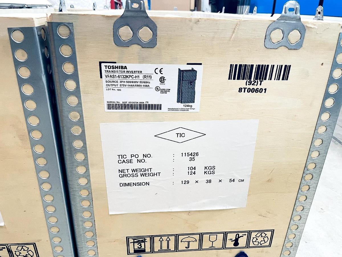Used TOSHIBA VFAS1-613KPC-H1 / VFAS16132KPCH1 150 HP TRANSITOR INVERTER DRIVE NEW