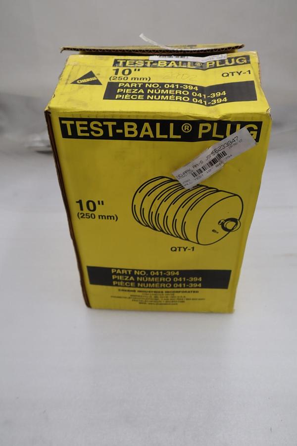 Used Cherne Industries Test-Ball Plug 10”(250mm) P/N 041-394 STK GF1194