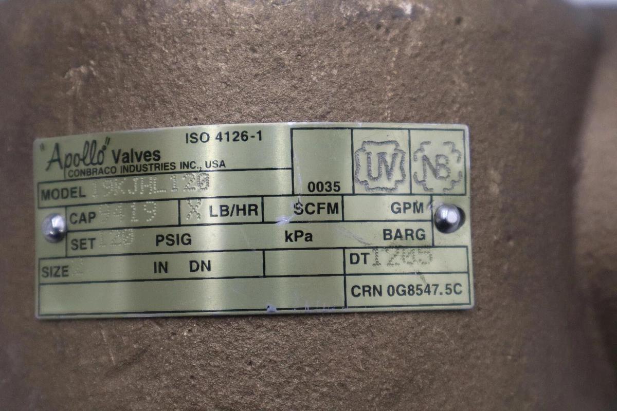 Used NEW APOLLO VALVES 19-KJHL-120 / 19KJHL120 STOCK 5993