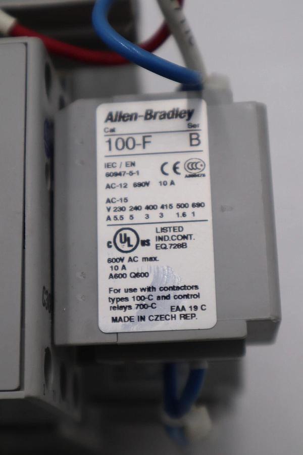 Used ALLEN BRADLEY 140M-D8E-C10 CIRCUIT BREAKER WITH 100-C30*00 CONTACTOR #4823-A