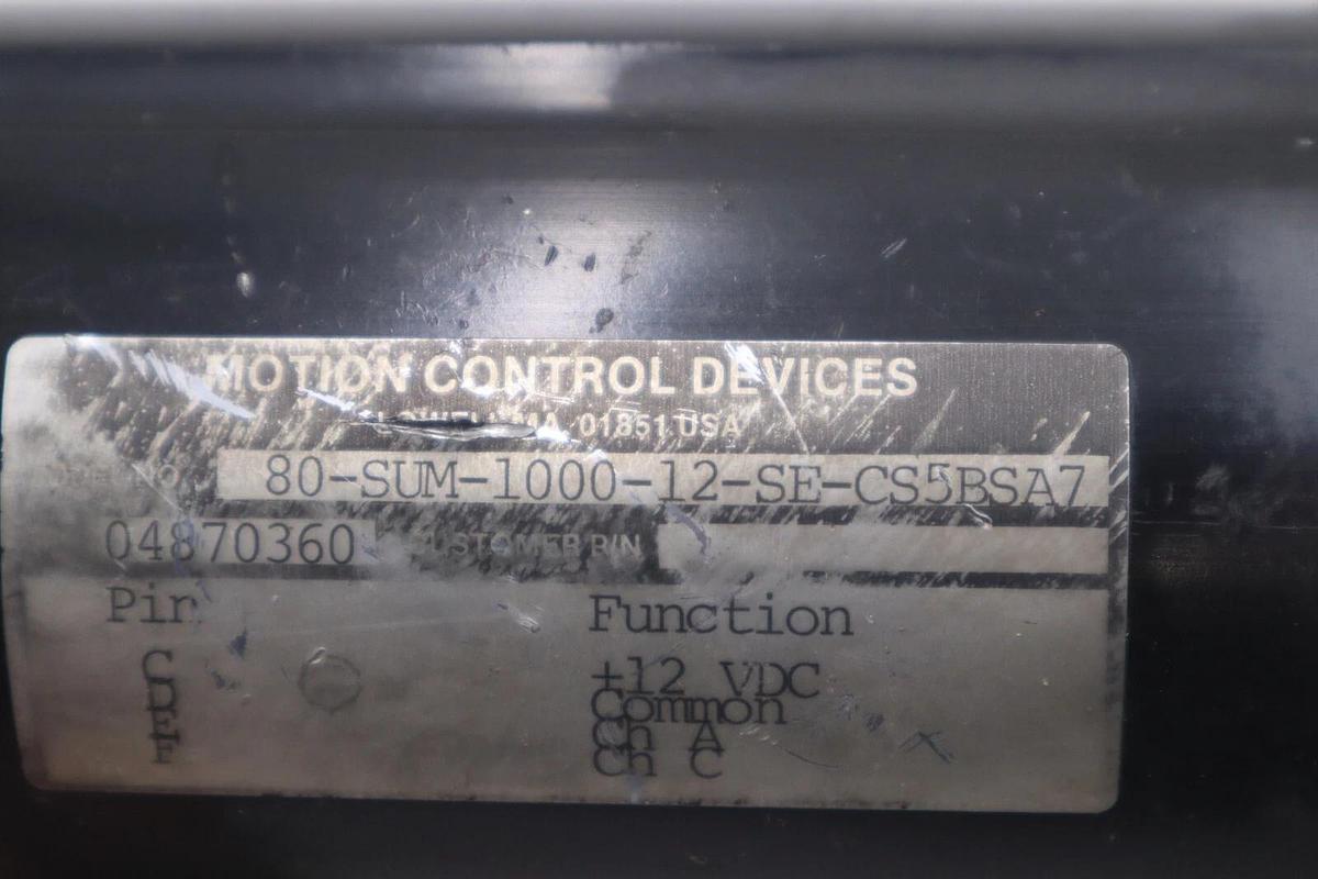Used MOTION CONTROL DEVICES 80-SUM-1000-12-SE-CS5BSA7 ENCODER STOCK #K-3727