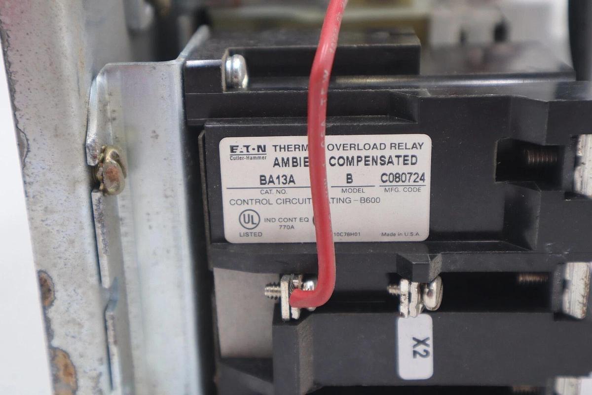Used Cutler-Hammer Motor Control 6710C56G02 With BA13A Relay #3662