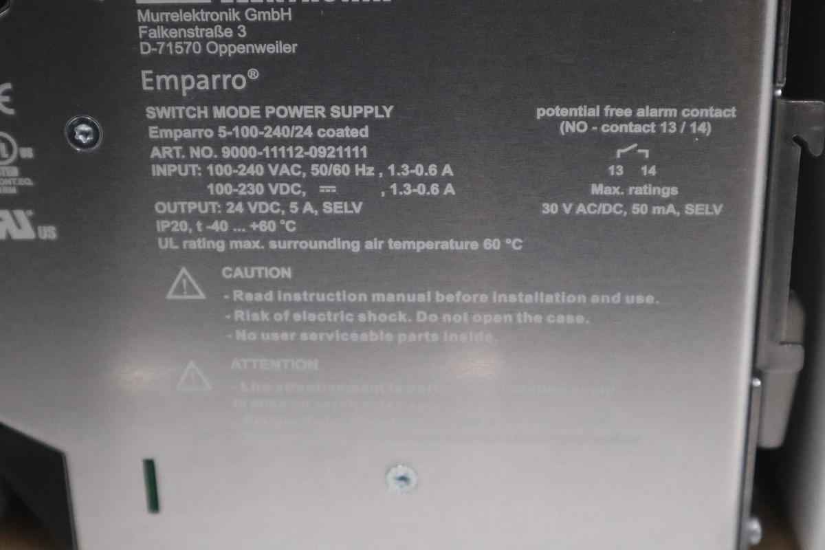 Used NEW OPEN BOX Murr Elektronik Switch Mode Power Supply 9000-11112-0921111 --GF298