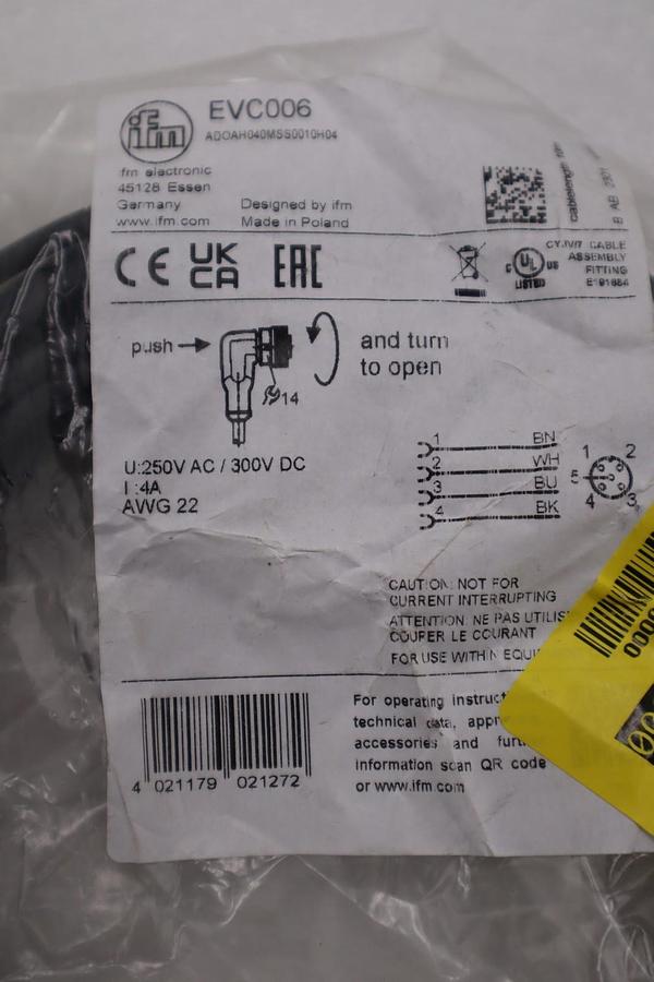 IFM EVC006 SWITCH SENSOR STOCK #G-772