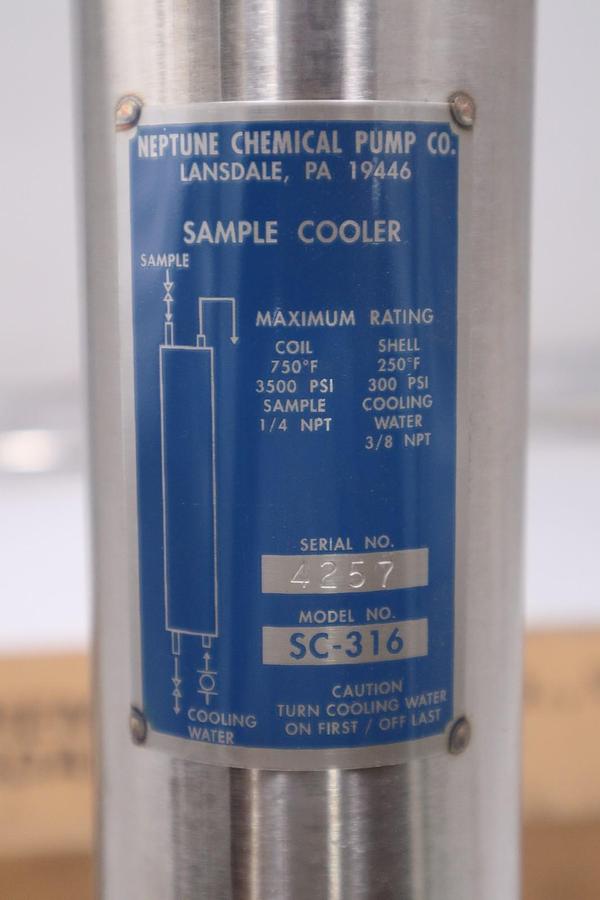 Used NEW OPEN BOX NEPTUNE SC-316 / SC316 CHEMICAL PUMP SAMPLE COOLER STK 5642CC