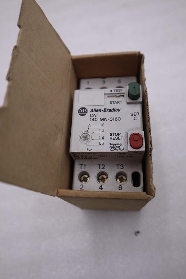 Used NEW Allen-Bradley 140-MN-0160 SERIES C CIRCUIT BREAKER STOCK H742A