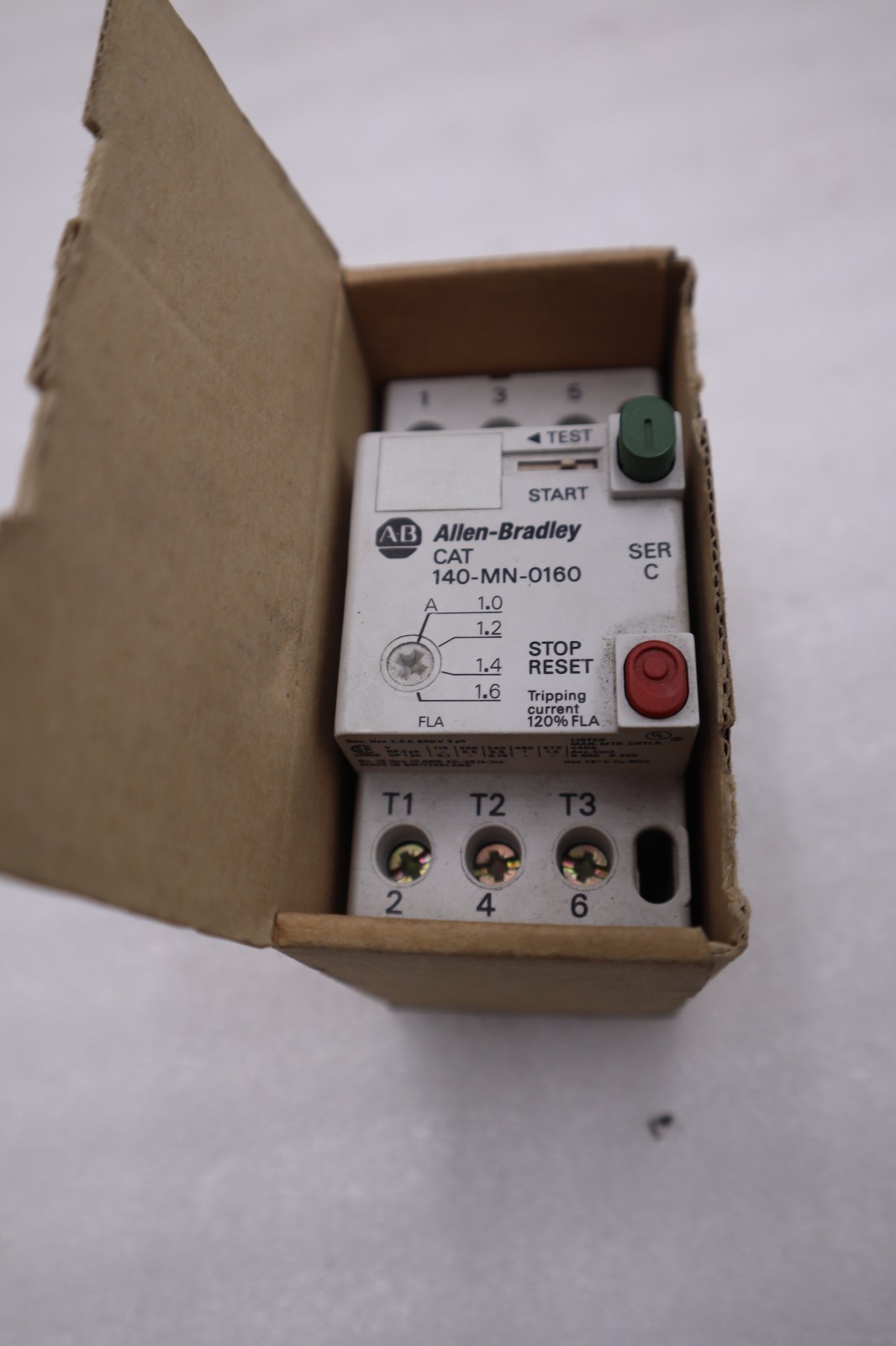 Used NEW Allen-Bradley 140-MN-0160 SERIES C CIRCUIT BREAKER STOCK H742A