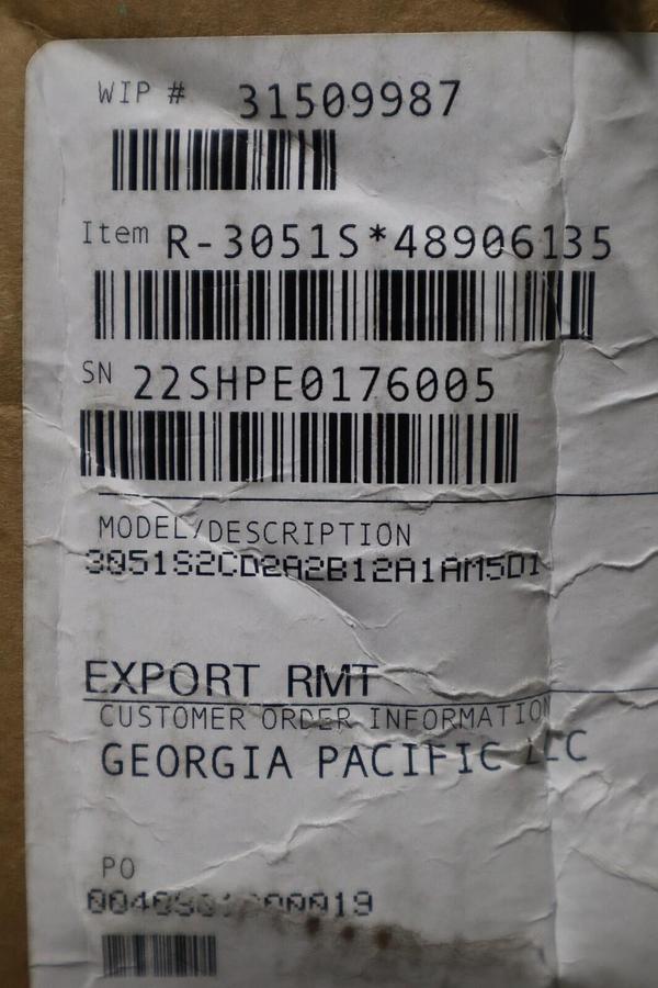 Used Rosemount Pressure Transmitter 1199MNC15AEFW71DA60 / 1199M NEW IN BOX STOCK GS14
