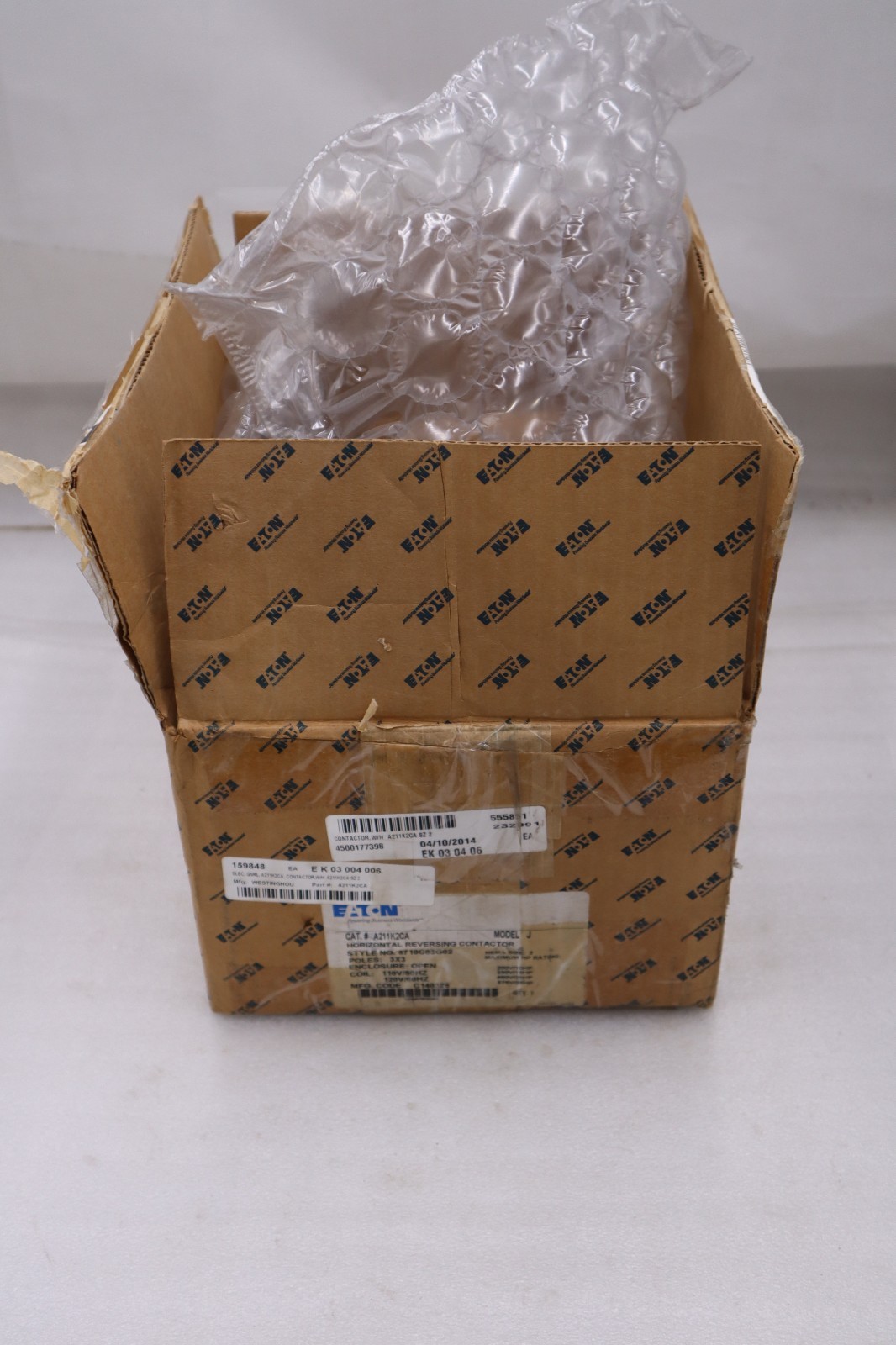 Used Eaton A211K2CA, Horizontal Reversing Contactor, Nema Size 2 NEW IN BOX GF1101