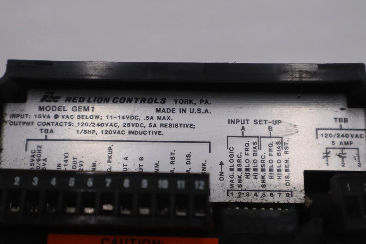 Used Red Lion Controls GEM 1 6 Digit Digital Counter STOCK L209CC