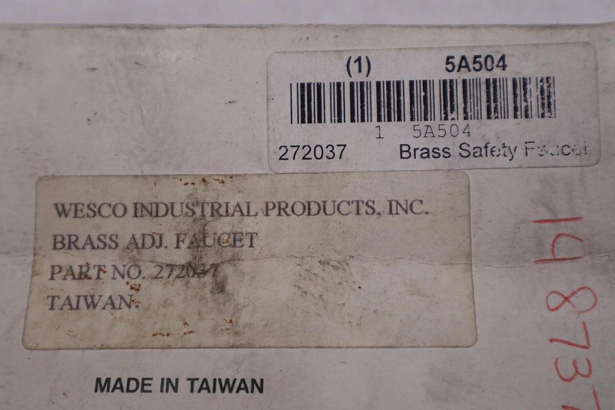 Used NEW Wesco 272037 Heavy Duty Brass Adjustable Shank Faucet STOCK H250A