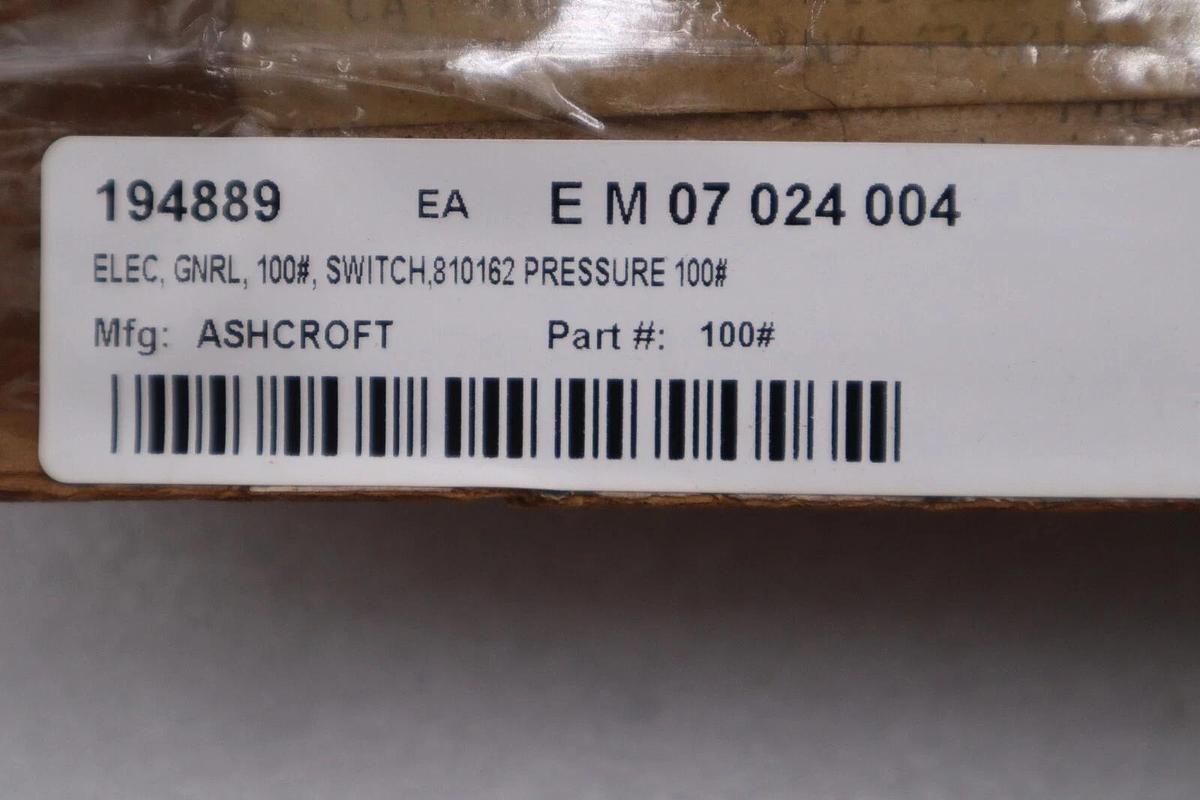 NEW OPEN BOX Ashcroft 61 S Series 0-15 PSIG Pressure Switch Gauge STOCK G293A
