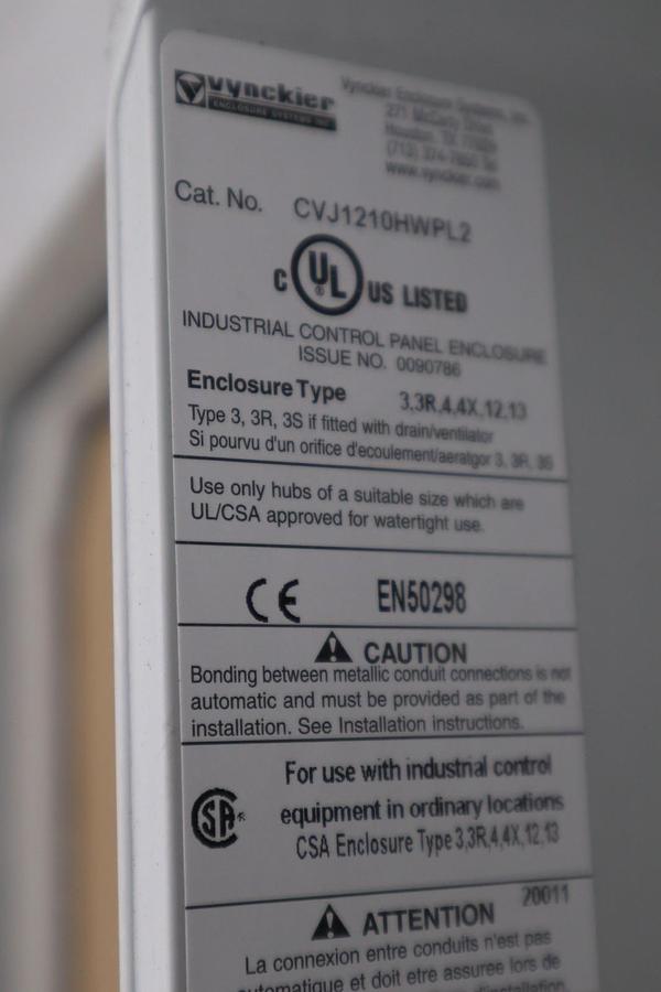 Wiegmann CVJ1210HWPL2 Enclossure Junction Box - STOCK 5605CC