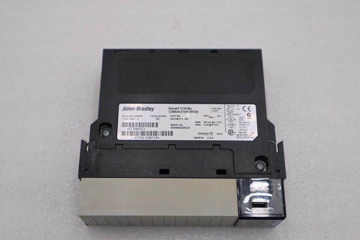 Used Allen Bradley 1756-ENBT Ser. A EtherNet/IP Communications Module STOCK 852C
