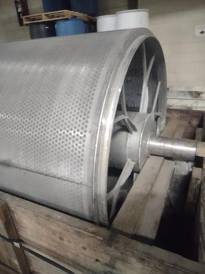 Used J.H. HORNE 100" WIDE X 48" DIA. DRUM THICKENER W/ SPARE DRUM
