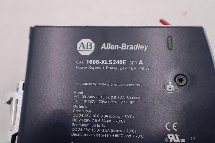 Used ALLEN BRADLEY AB 1606-XLS240E SER A Power Supply 100-240 VAC STOCK B-1547