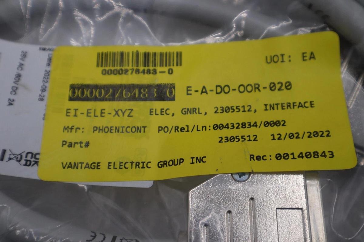 Used NEW Phoenix Contact CABLE-D37SUB/B/B/200/KONFEK/S STOCK G505A