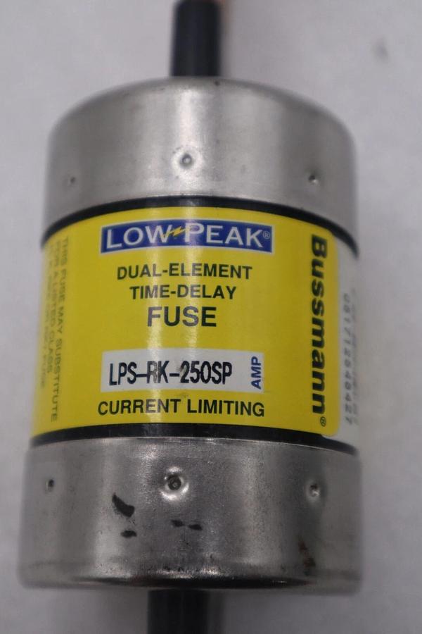 Used Bussmann Buss LPS-RK-250SP Low Peak Fuse Dual-Element Time-Delay Fuse New #H680A