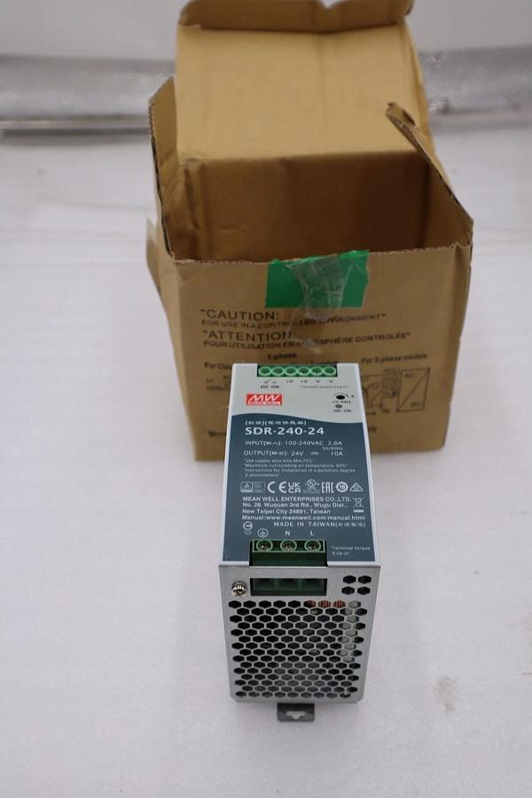 Mean Well SDR-240-24 AC to DC DIN-Rail Power Supply STOCK H1014