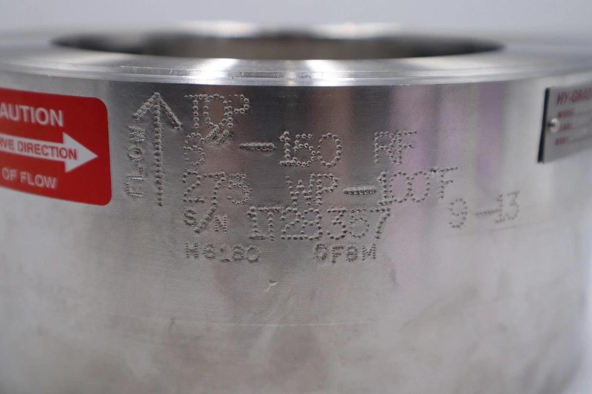 Hy-Grade Valve Inc Stainless Steel T01-06G-10FFX S/N 1T28357 Class 150 NEW #2570