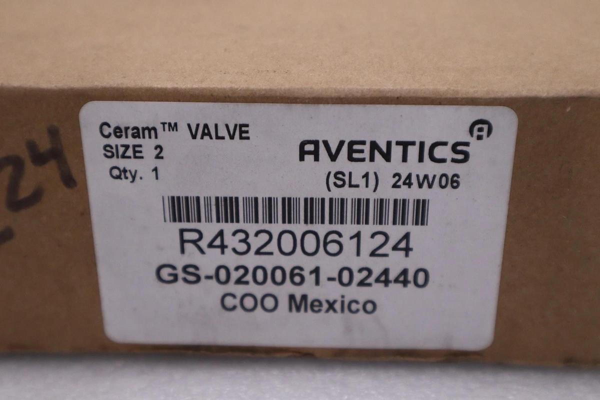 Used Rexroth R432006124 Ceram Valve Size - 2 Solenoid Valve NEW STOCK GF-58A