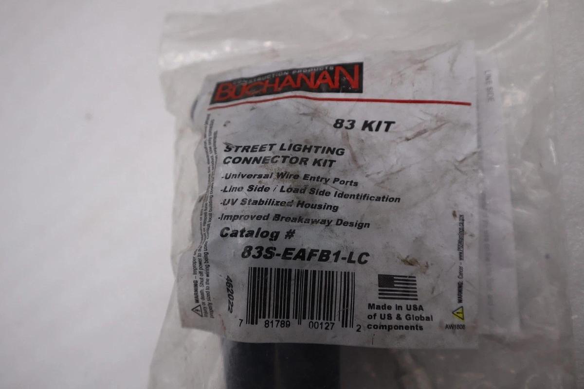 Used NEW Buchanan Street Lighting Connector Kit 83S-EAFB1-LC Set STK H1160A