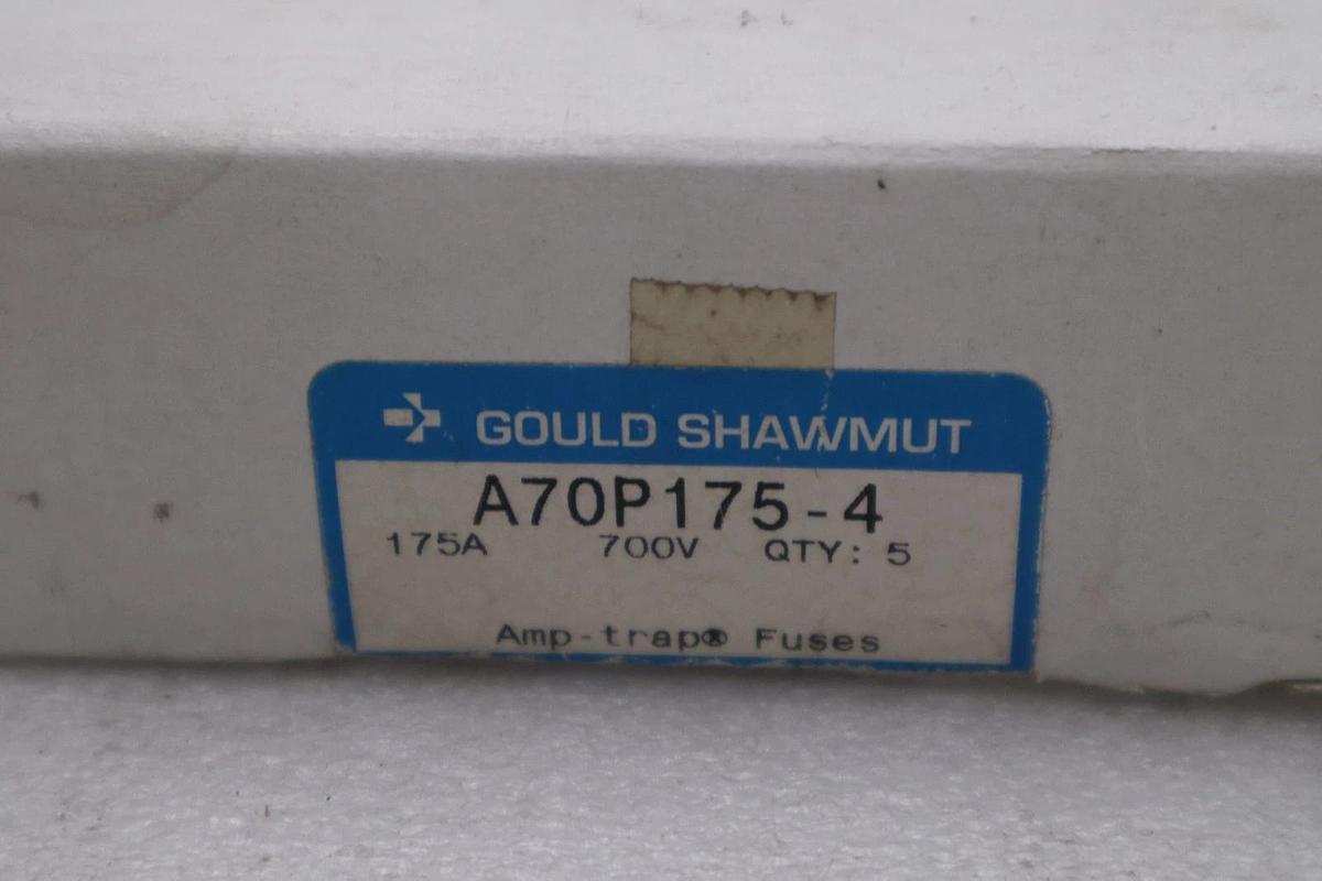 Used BOX OF 5 GOULD SHAWMUT A70P175-4 Amptrap Semiconductor Fuse New Stock GF-351A