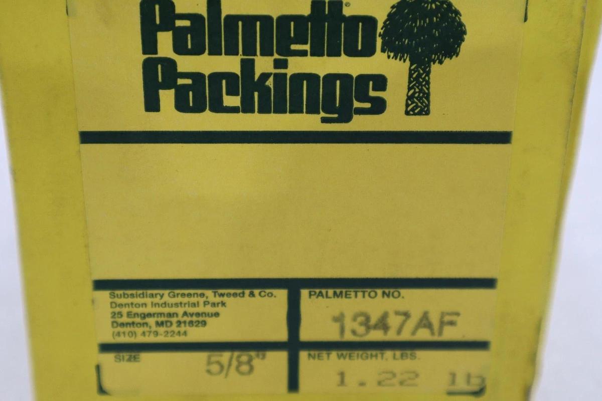 Used NEW IN BOX PALMETTO PACKING 1347AF Packing Seal, 5/8 Sq In.STOCK H433A