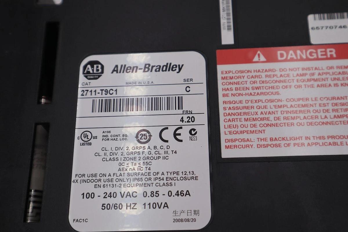 Used NEW Allen-Bradley 2711-T9C1 PanelView 900 Series C STOCK 2979