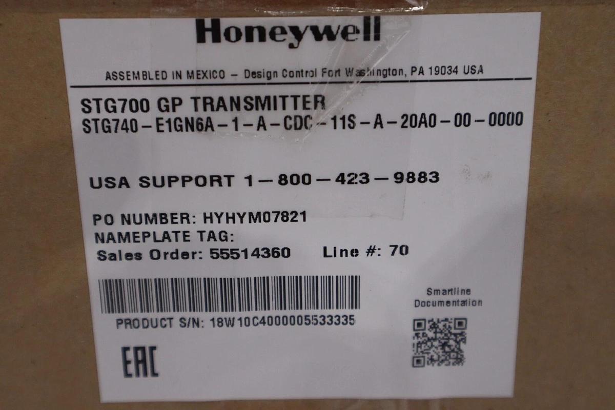 Used Honeywell STG700 GP Transmitter STG740-E1GN6A-1-A-CDC-11S-A-20A0-00-0000 #G405
